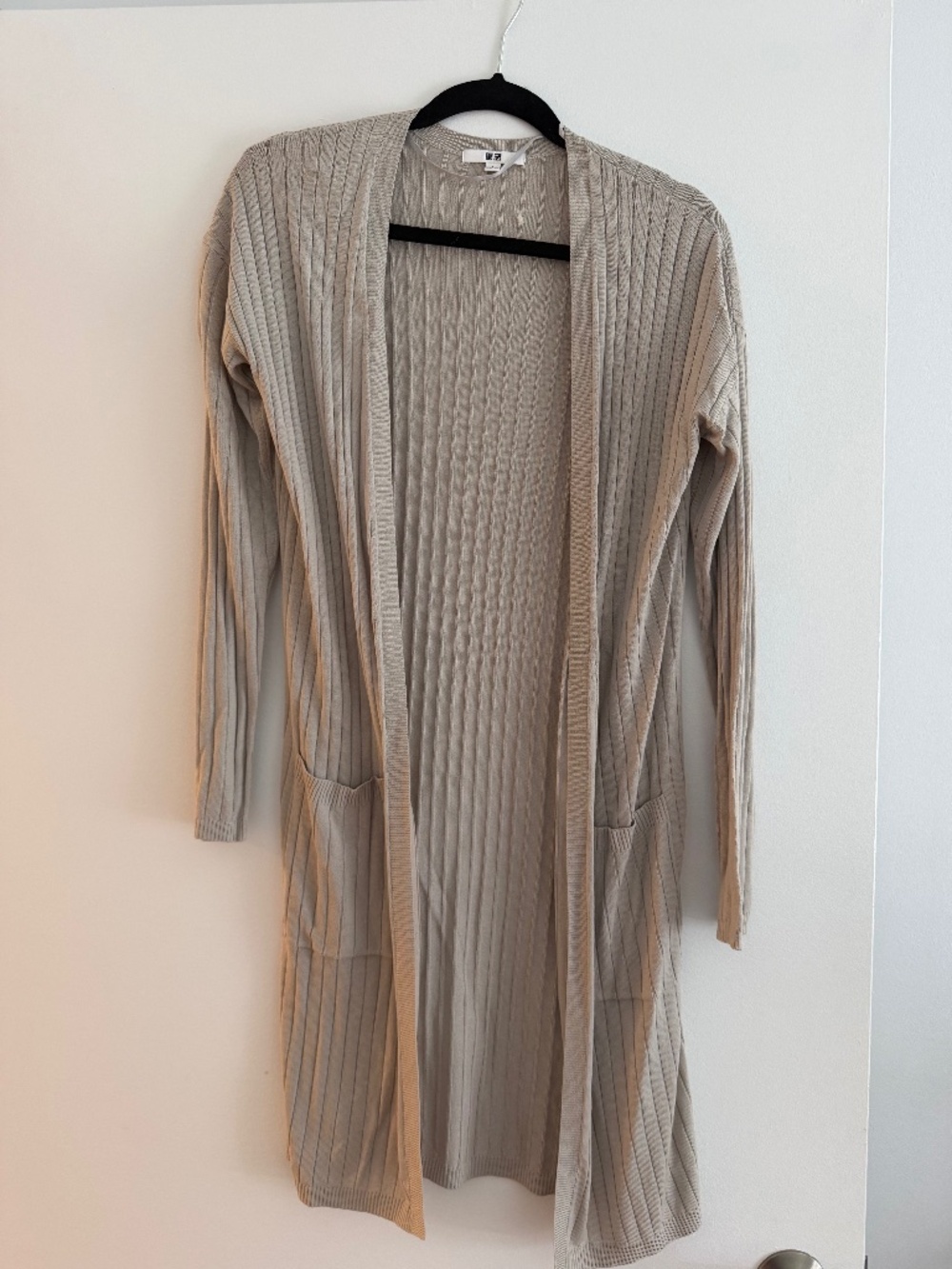 Uniqlo ribbed open front cardigan